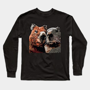 Wombat and Capybara Starring Long Sleeve T-Shirt